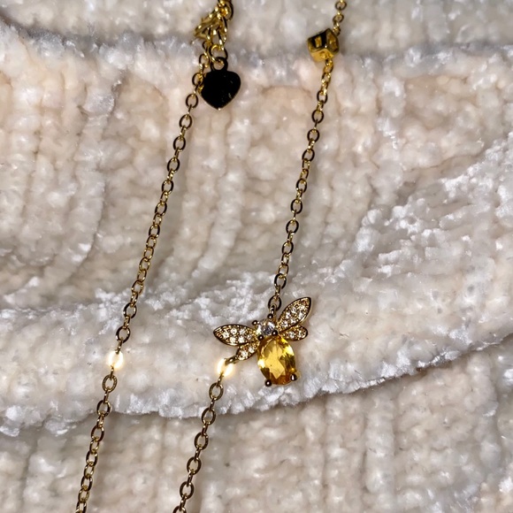 NEW Citrine 18k Gold Queen Bee Pendant Necklace - Picture 6 of 9